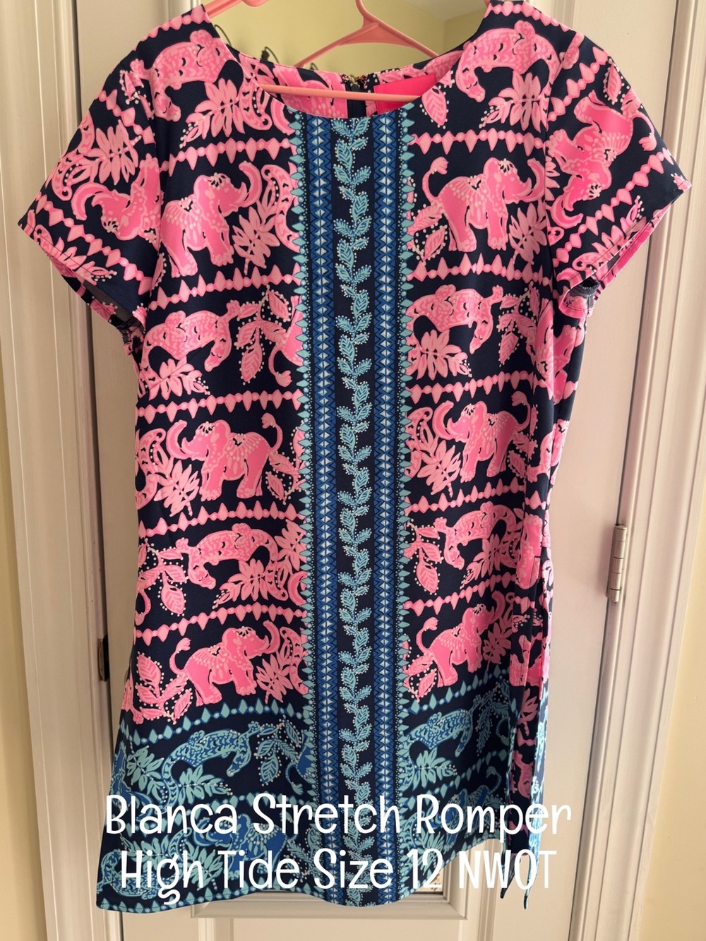 Lilly Pulitzer Blanca Romper High Tide Print. NWOT - Picture 2 of 5